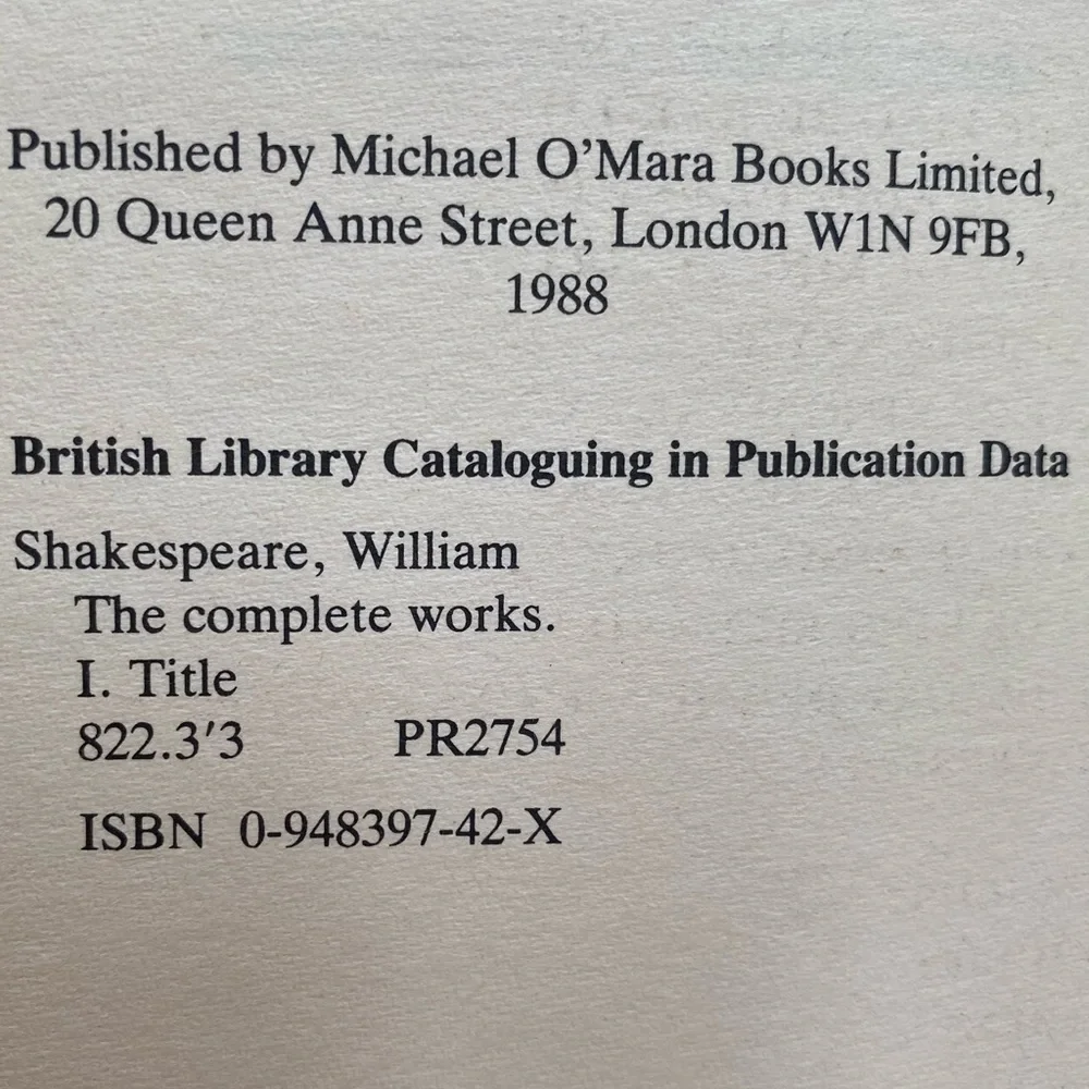 Vintage william shakespeare